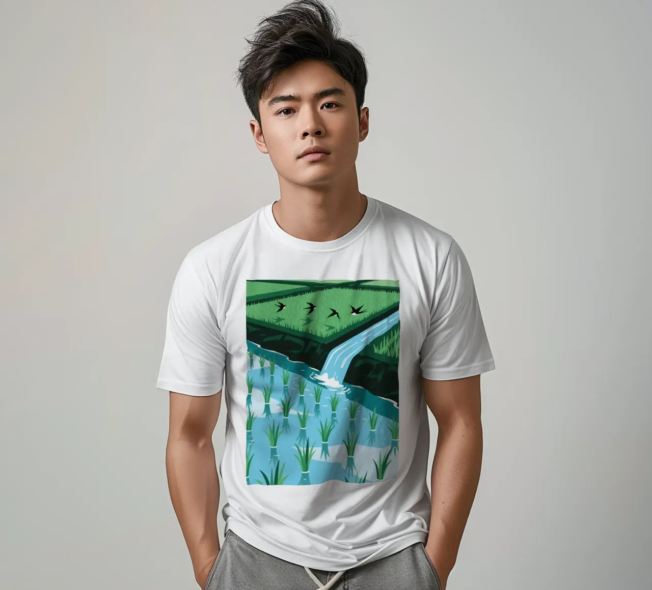 Irrigazione delle risaie t-shirt da knowledge