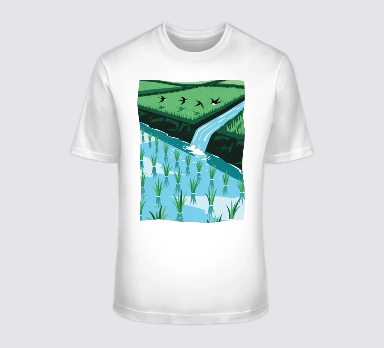 Irrigazione delle risaie t-shirt da knowledge