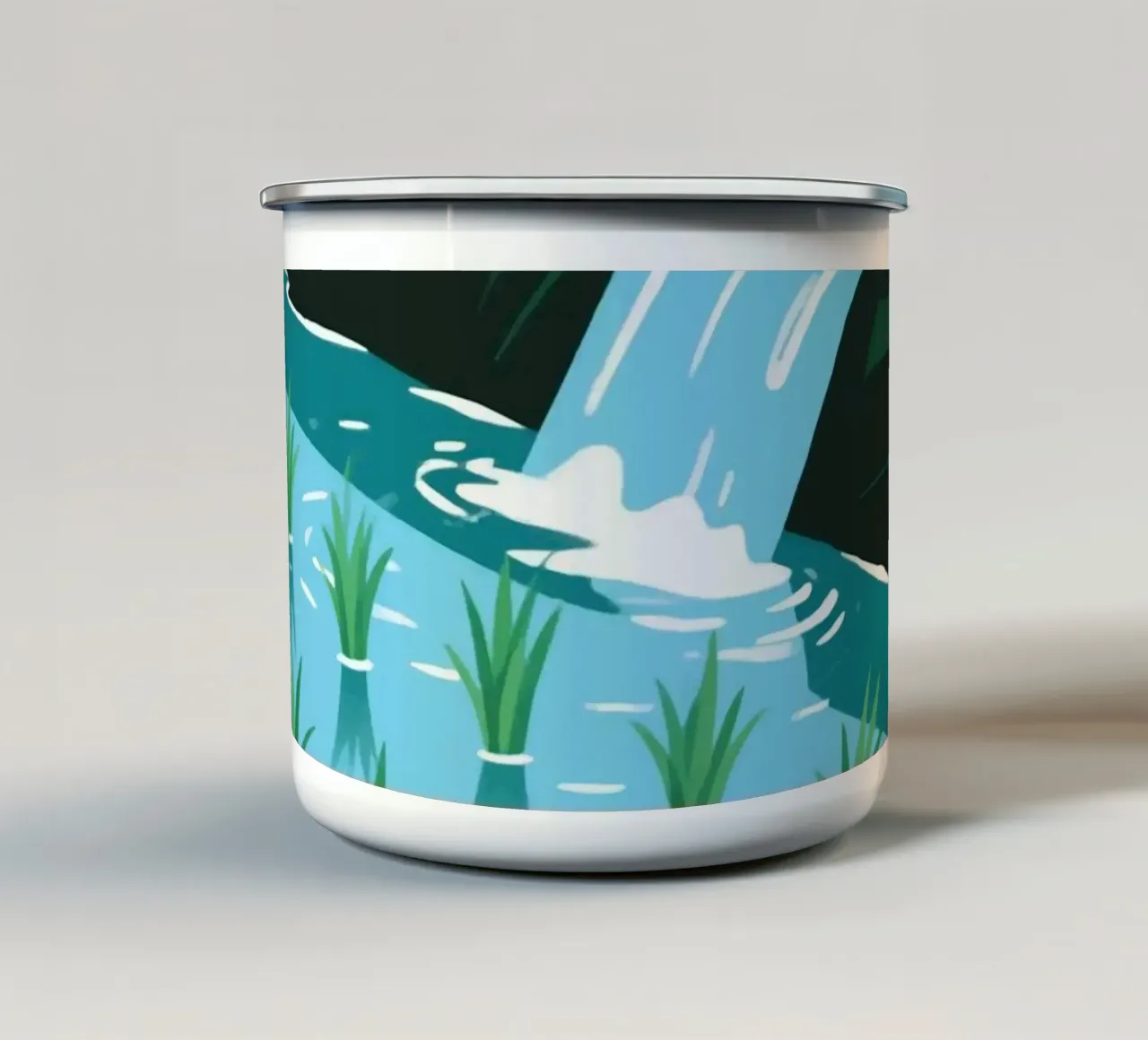 Irrigazione delle risaie tazza in smalto da knowledge