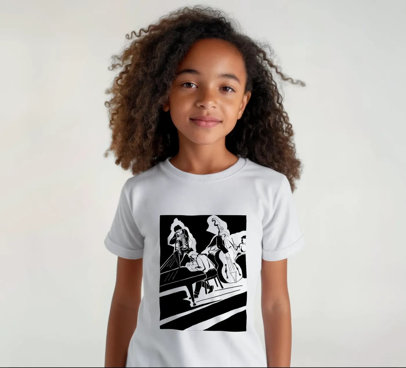 jazz quartet kinder t-shirt van Massimo Frascogna