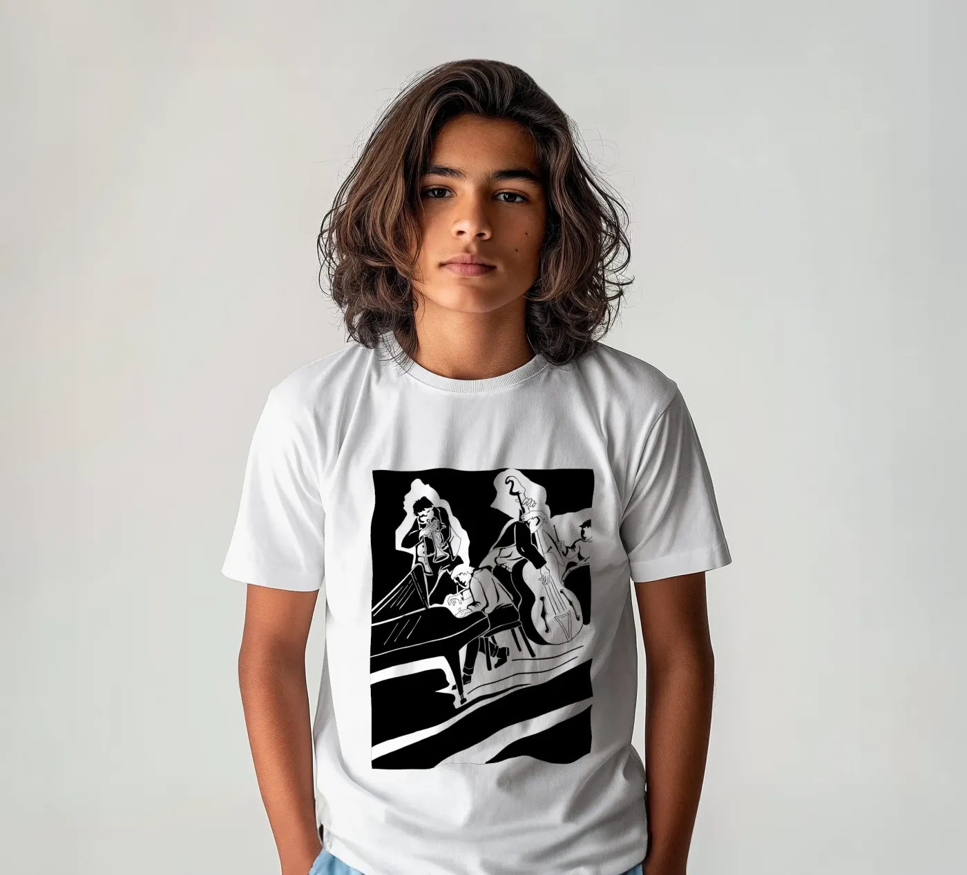 quartetto jazz t-shirt bambini da Massimo Frascogna