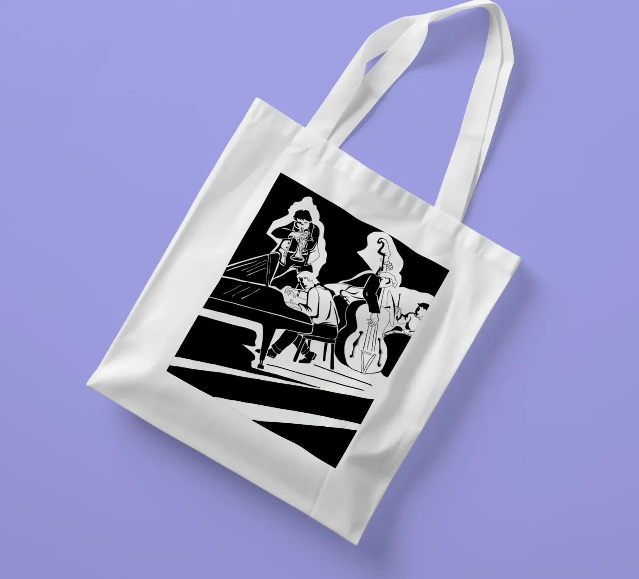 quartet de jazz tote bag de Massimo Frascogna