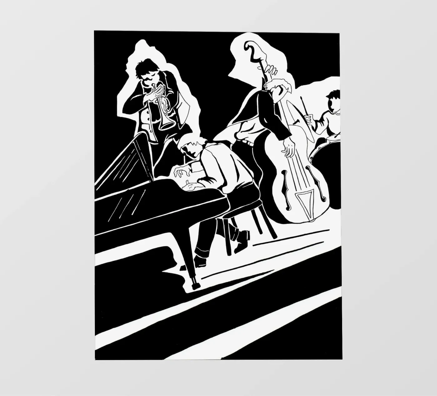 quartetto jazz pellicola backlit da Massimo Frascogna