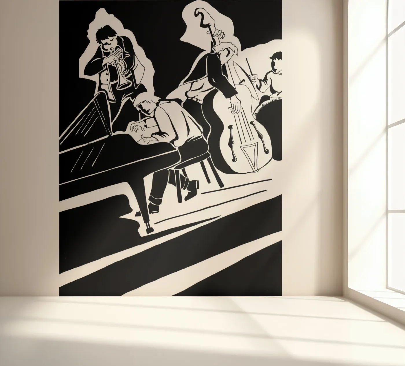 jazzkwartet fotobehang van Massimo Frascogna
