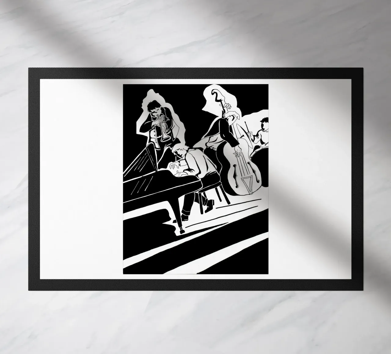 jazz quartet doormat by Massimo Frascogna