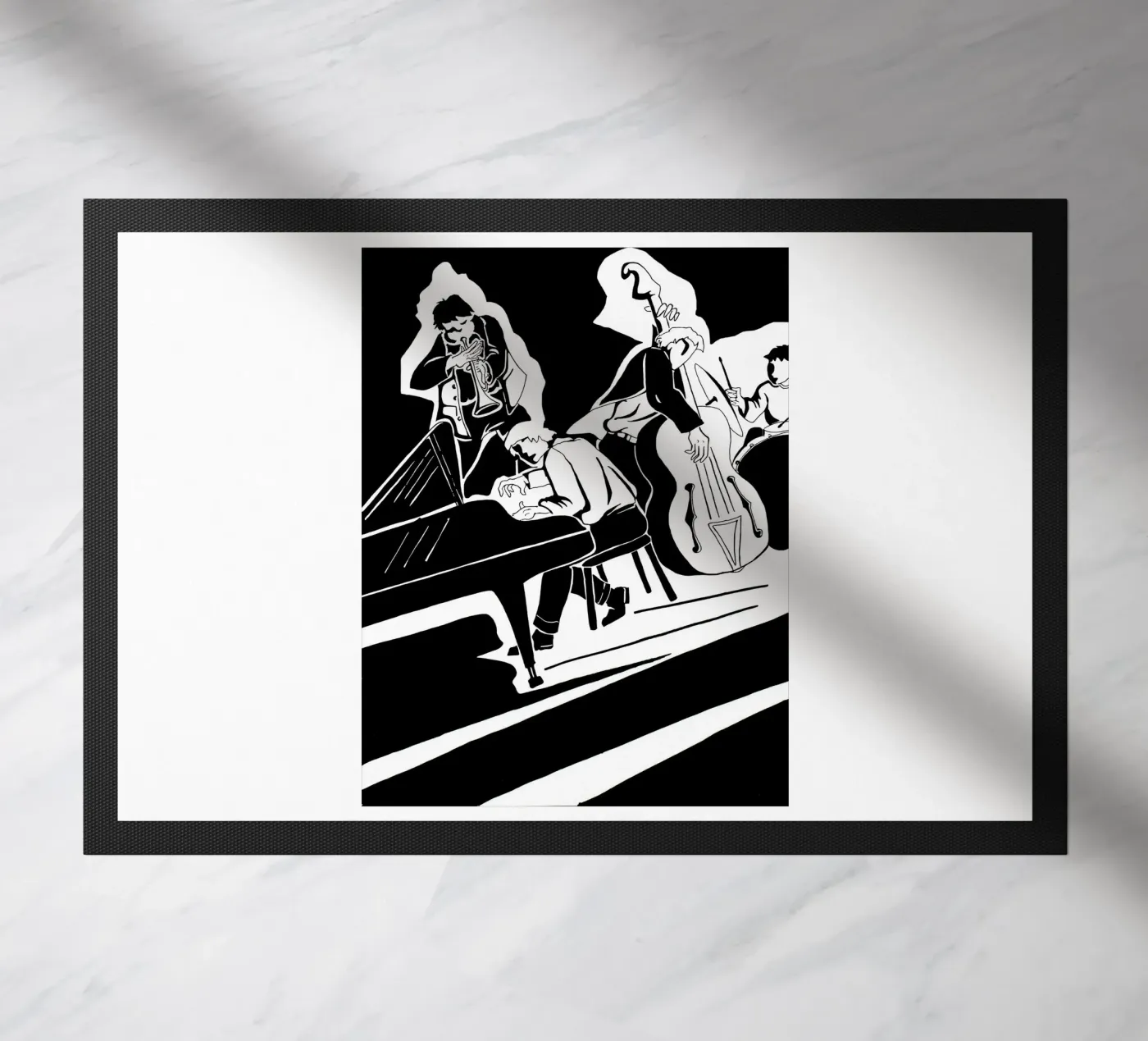 jazzkwartet deurmat van Massimo Frascogna