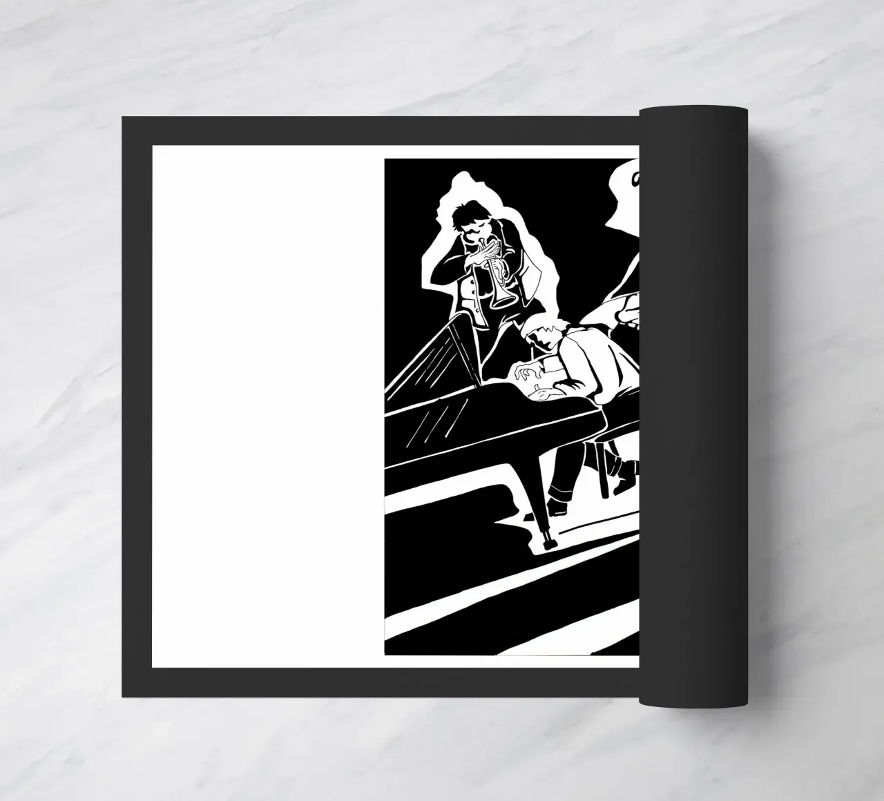 jazz quartet doormat by Massimo Frascogna