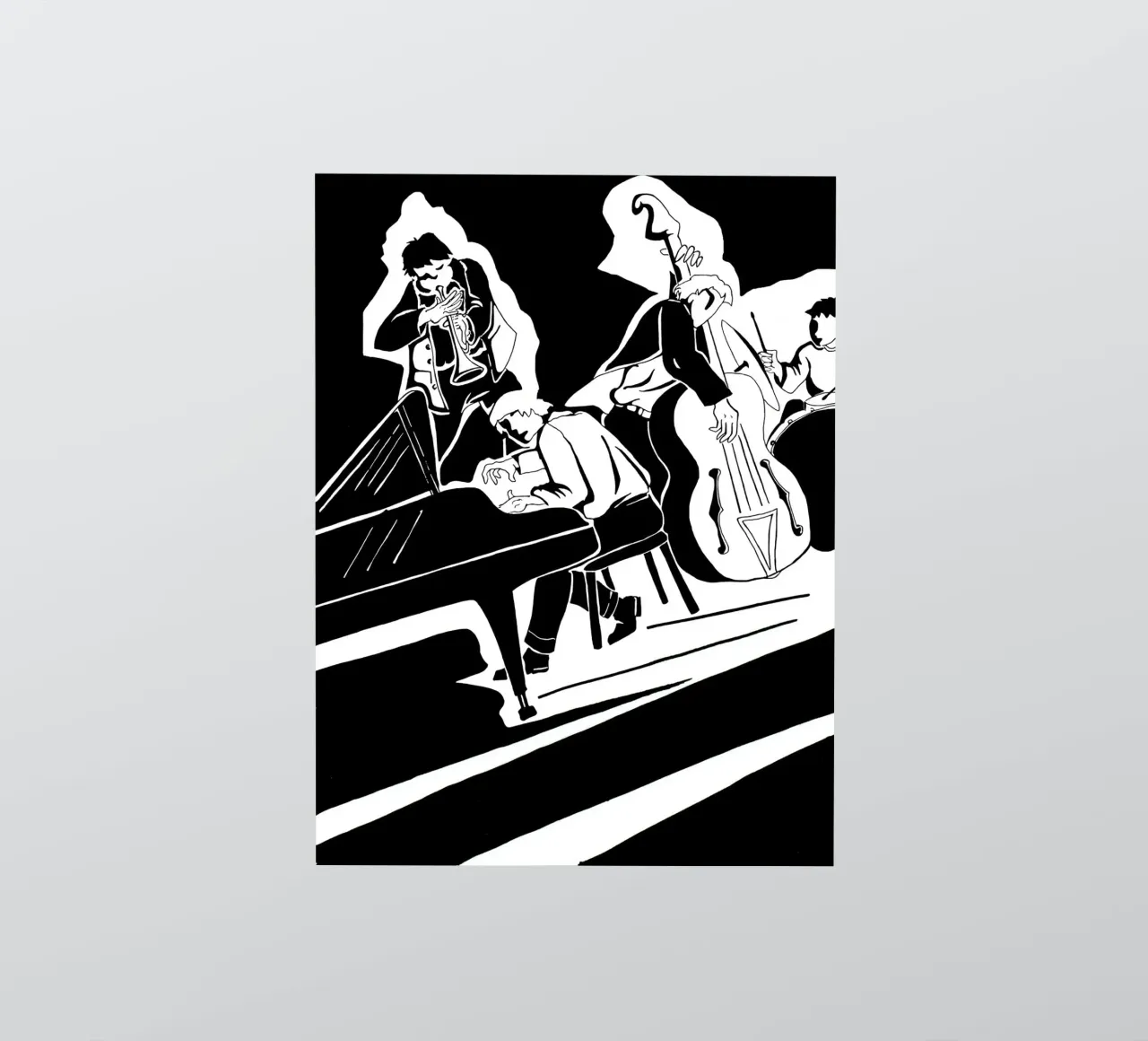 jazz quartet sticker by Massimo Frascogna