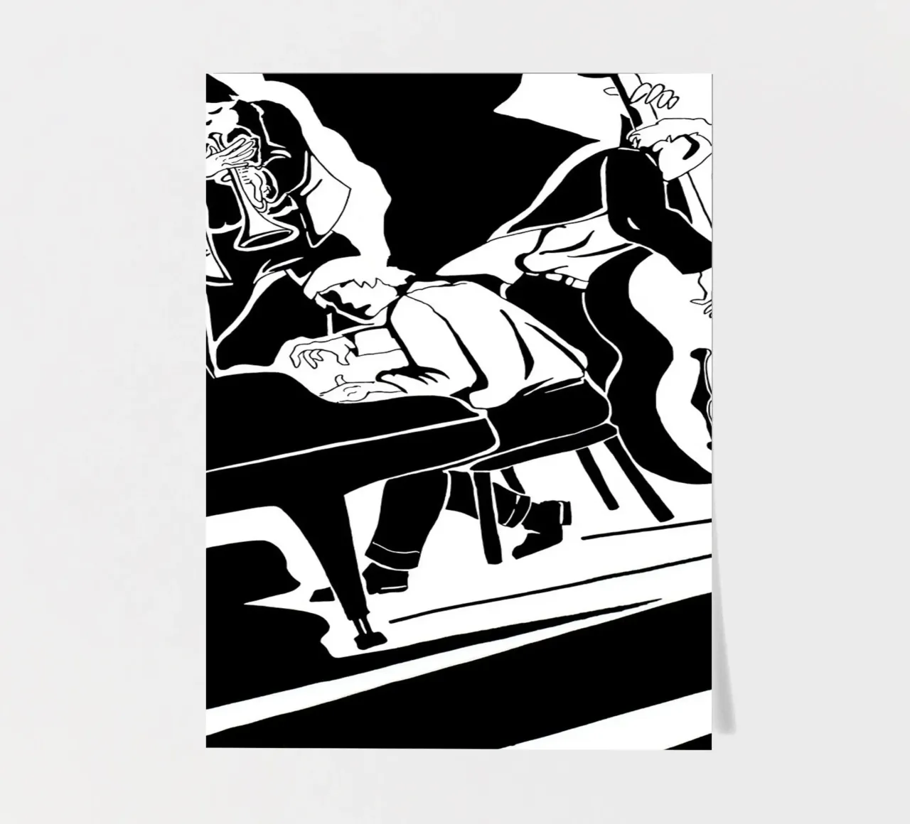 jazz quartet sticker sheet by Massimo Frascogna