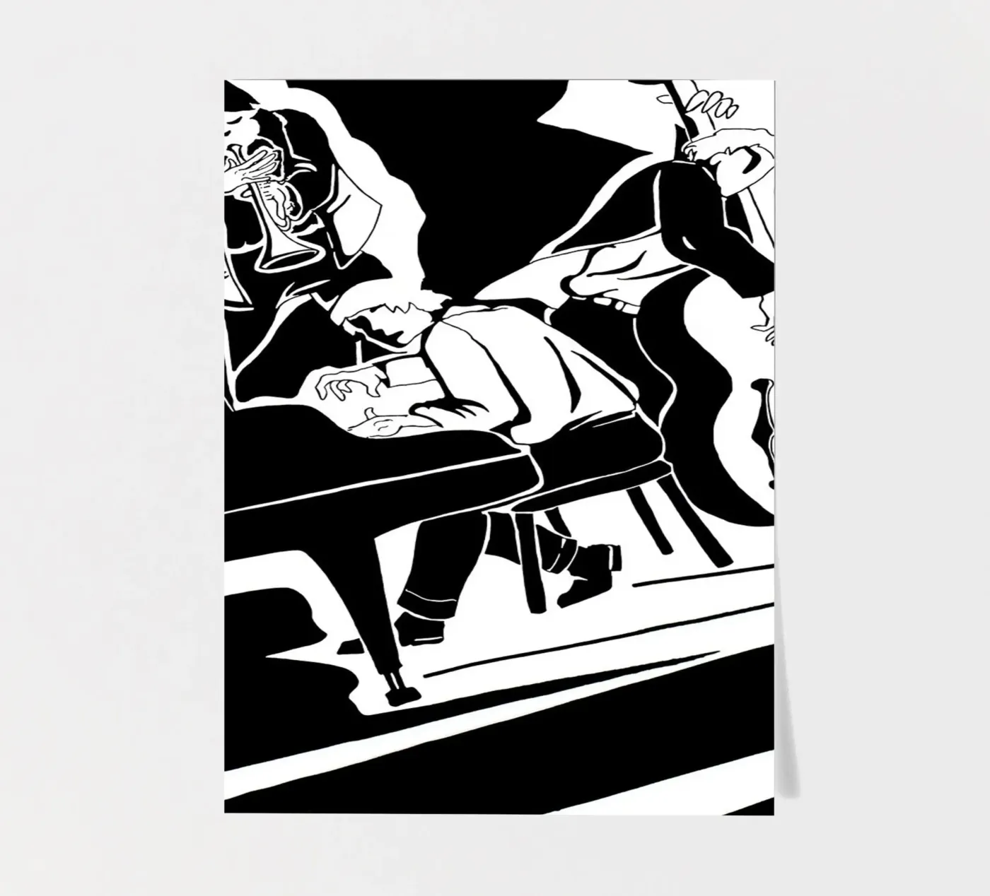 jazz quartet sticker sheet by Massimo Frascogna