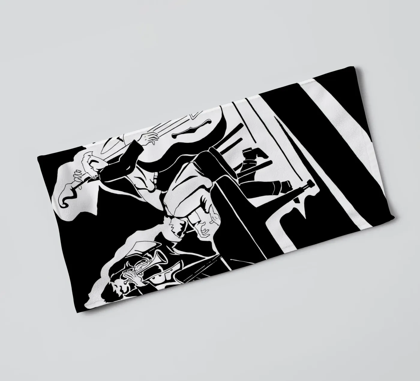 jazz quartet towel by Massimo Frascogna