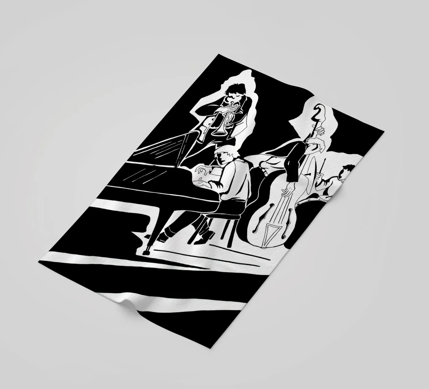 jazzkwartet strandhanddoek van Massimo Frascogna