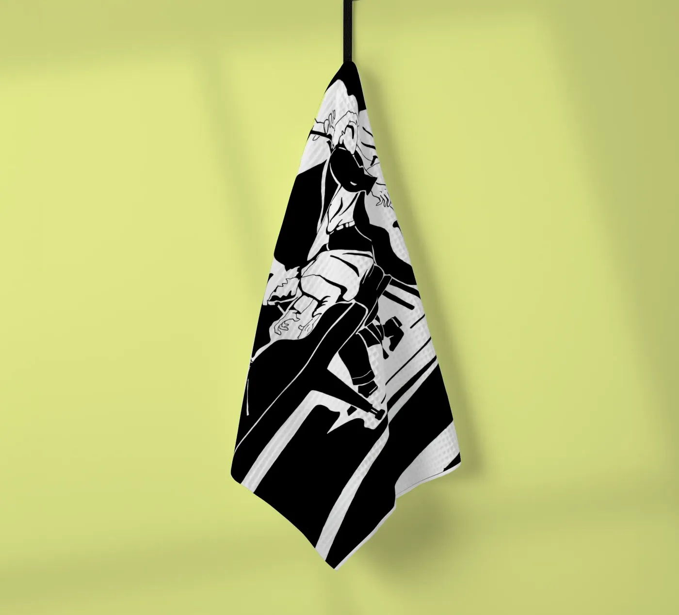 jazz quartet tea towel by Massimo Frascogna