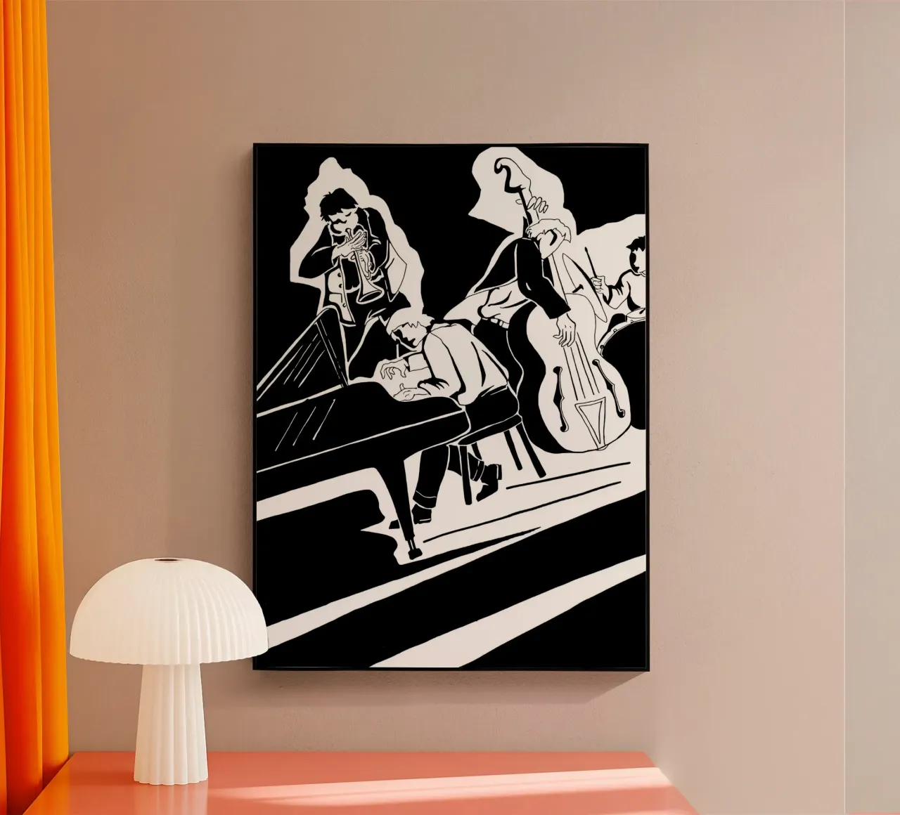 quartetto jazz plexiglass da Massimo Frascogna