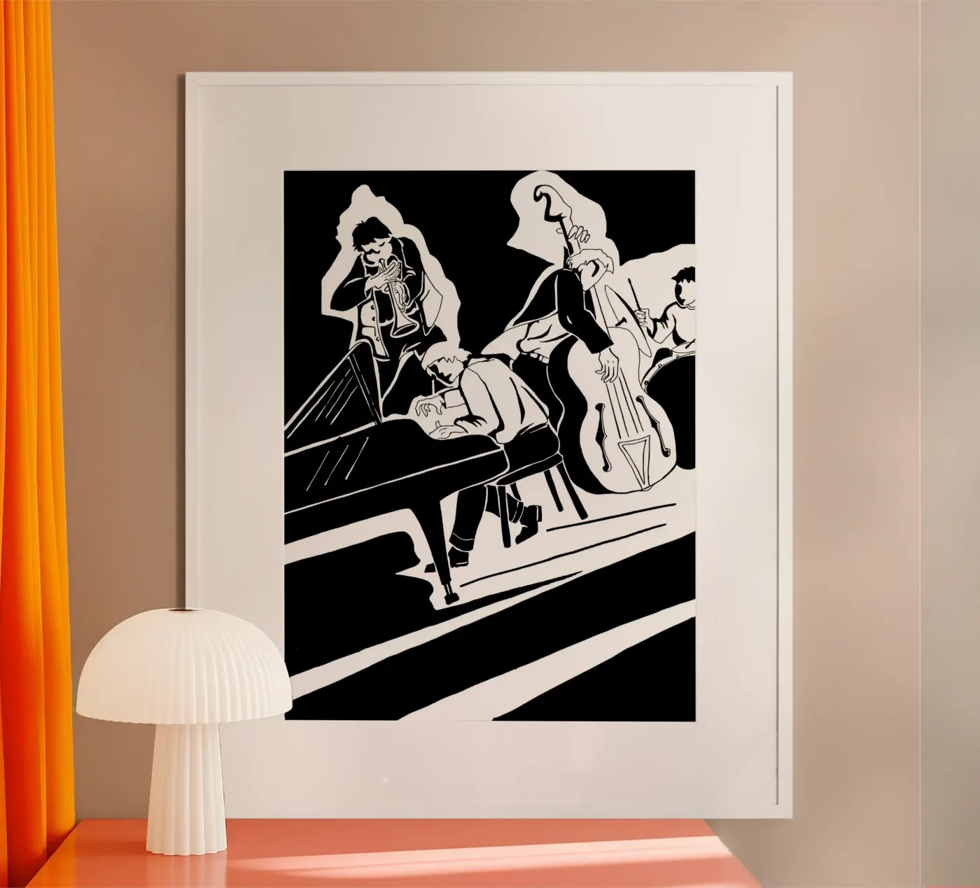 jazz quartet poster van Massimo Frascogna