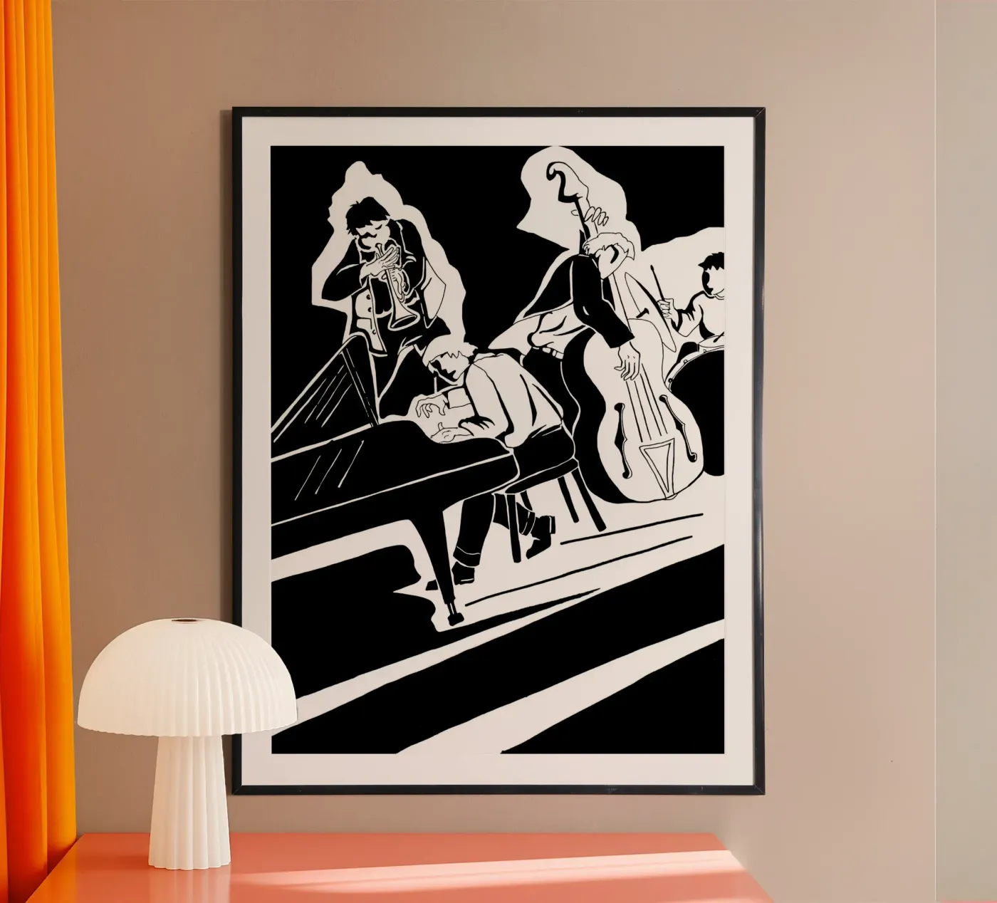 Jazz-Quartett Poster von Massimo Frascogna
