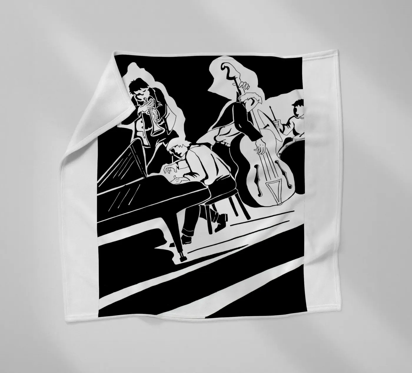 Jazz-Quartett Fleecedecke von Massimo Frascogna