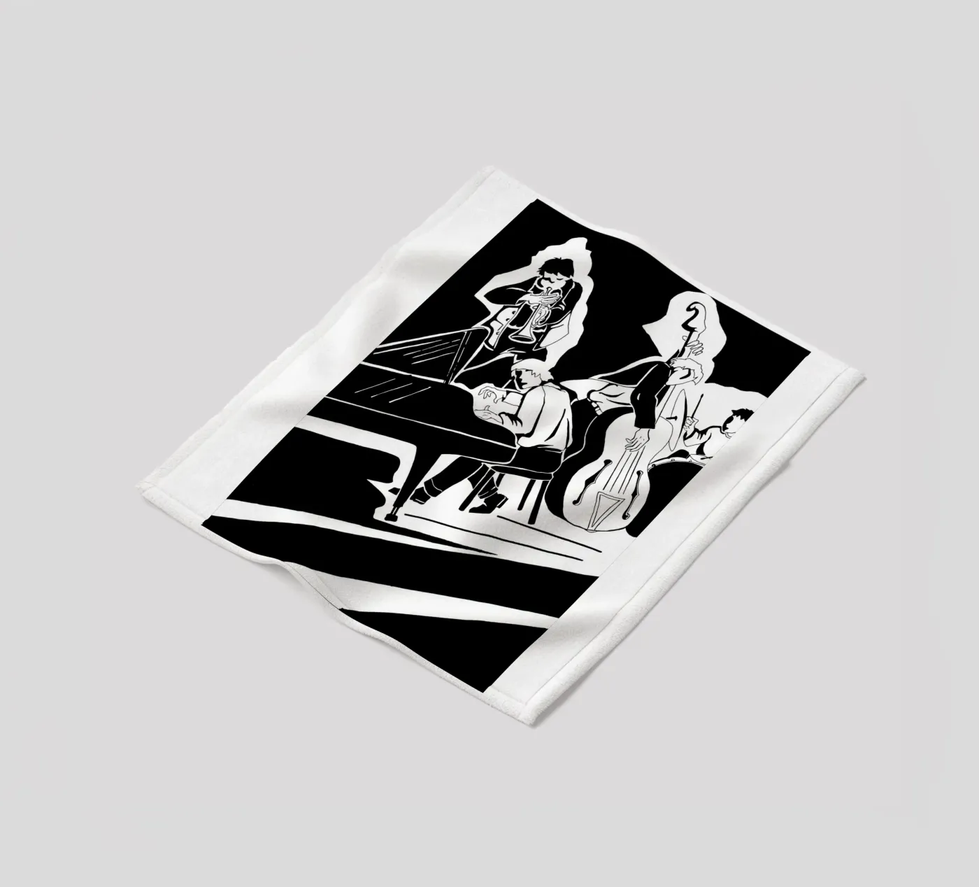 Jazz-Quartett Fleecedecke von Massimo Frascogna
