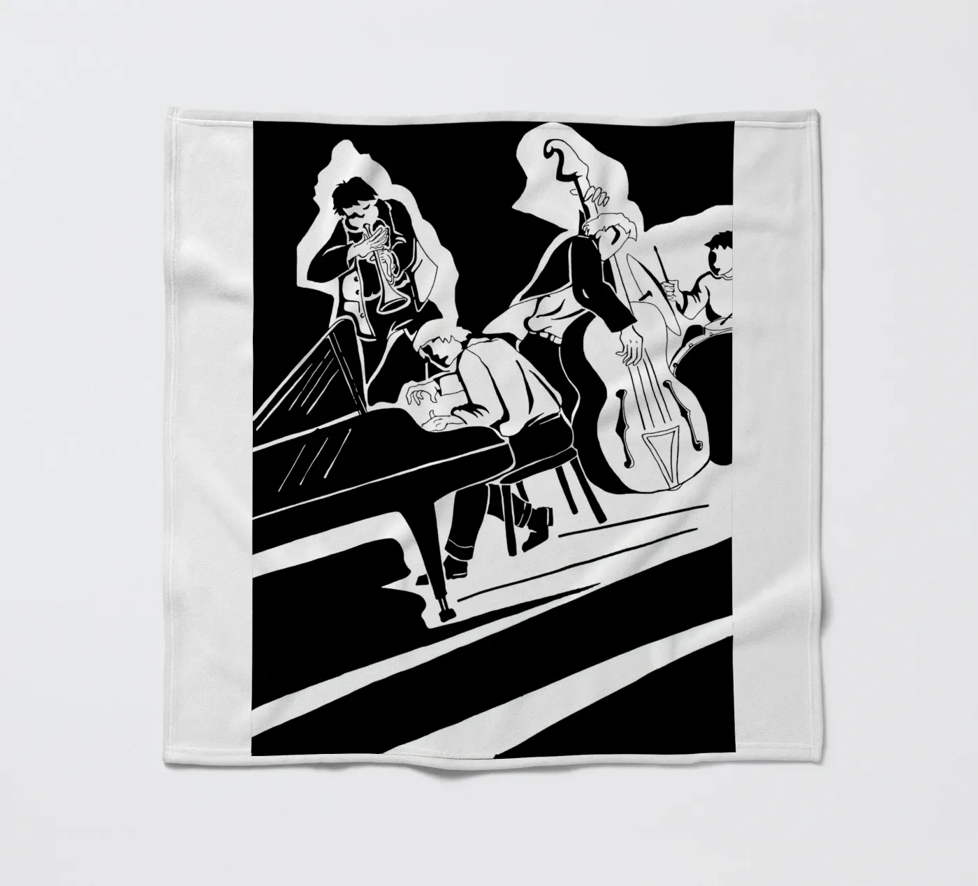 Jazz-Quartett Fleecedecke von Massimo Frascogna
