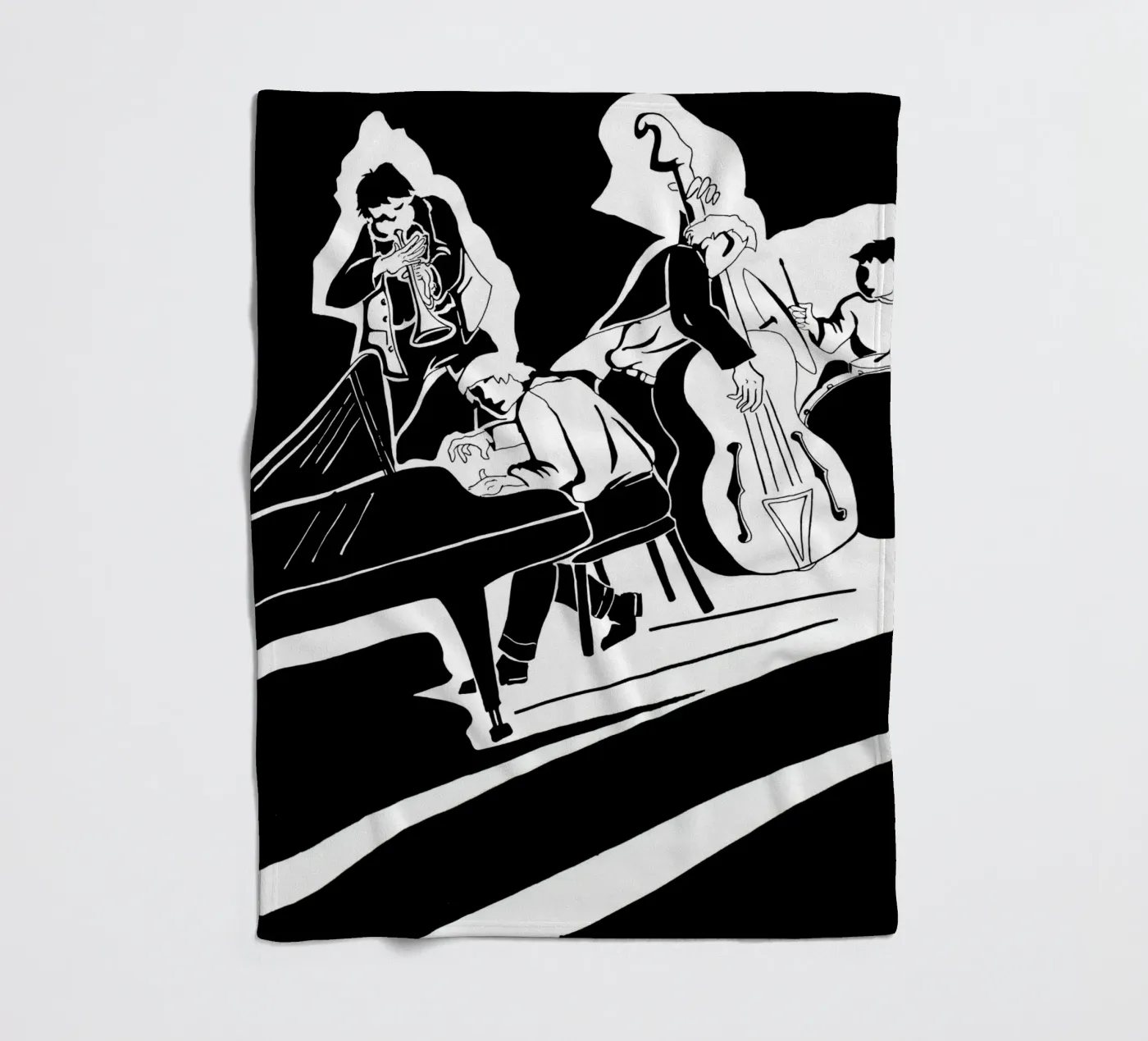 quartetto jazz coperta in pile da Massimo Frascogna