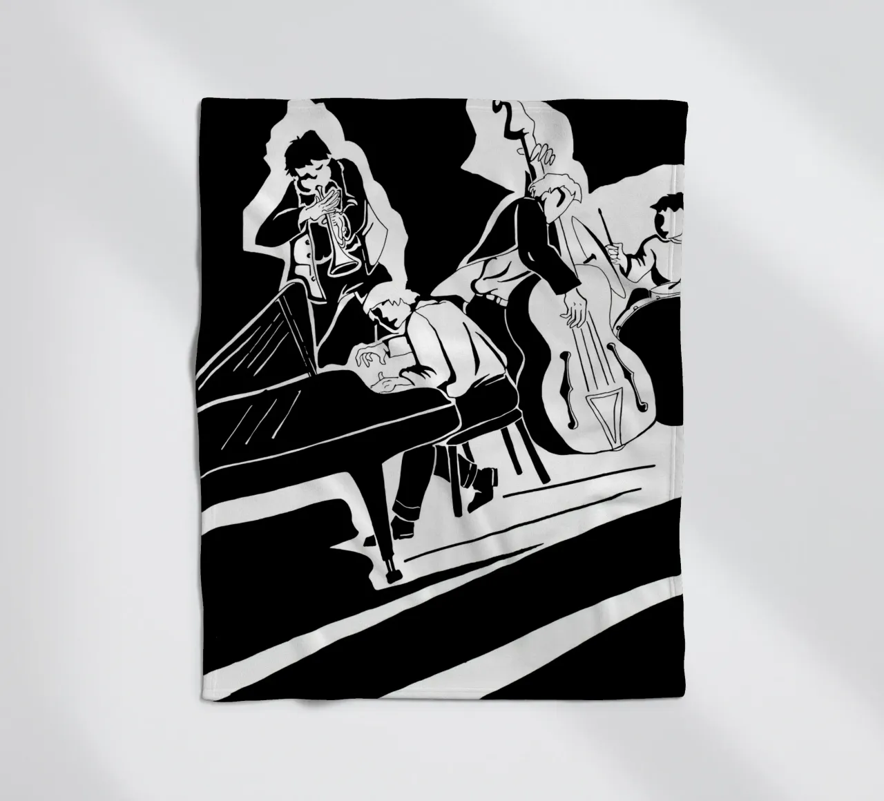 jazzkwartet fleecedeken van Massimo Frascogna