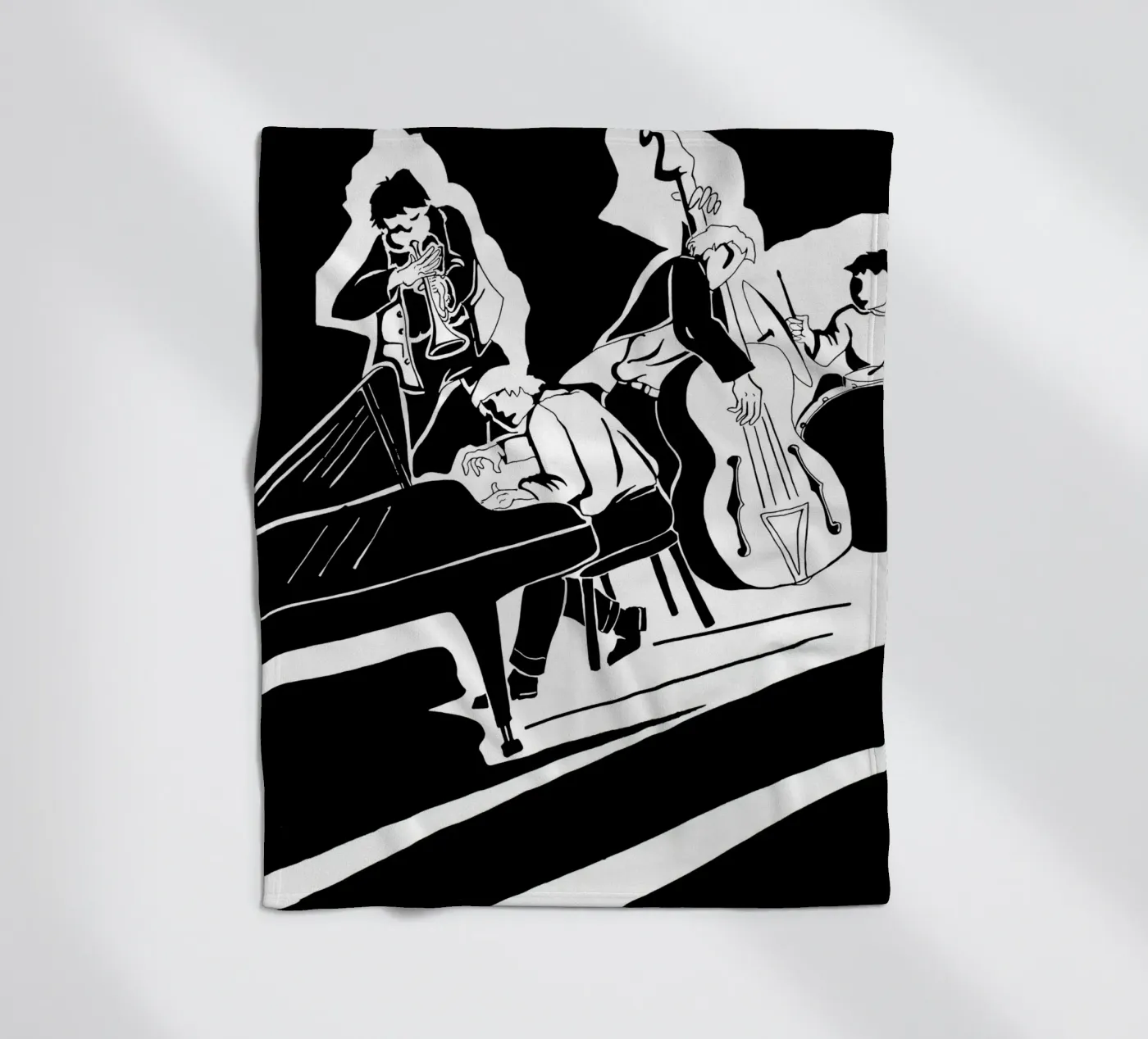 Jazz-Quartett Fleecedecke von Massimo Frascogna
