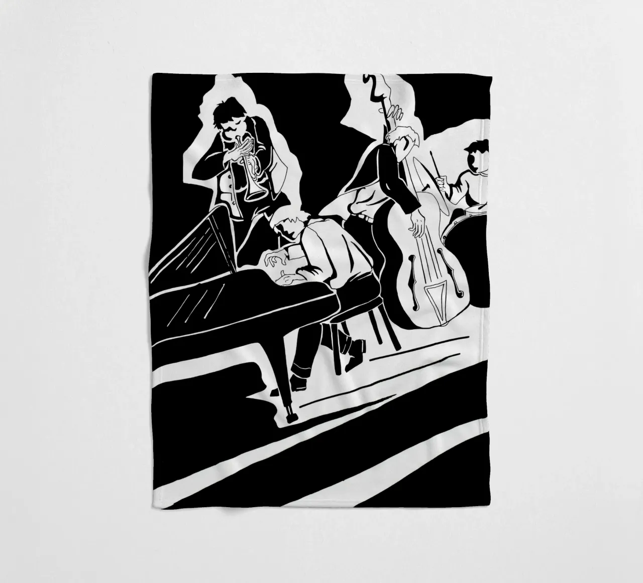 jazzkwartet fleecedeken van Massimo Frascogna