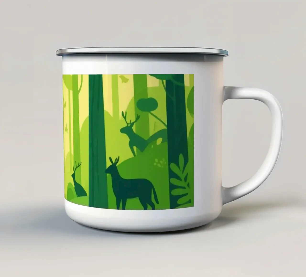 Foresta di animali tazza in smalto da knowledge