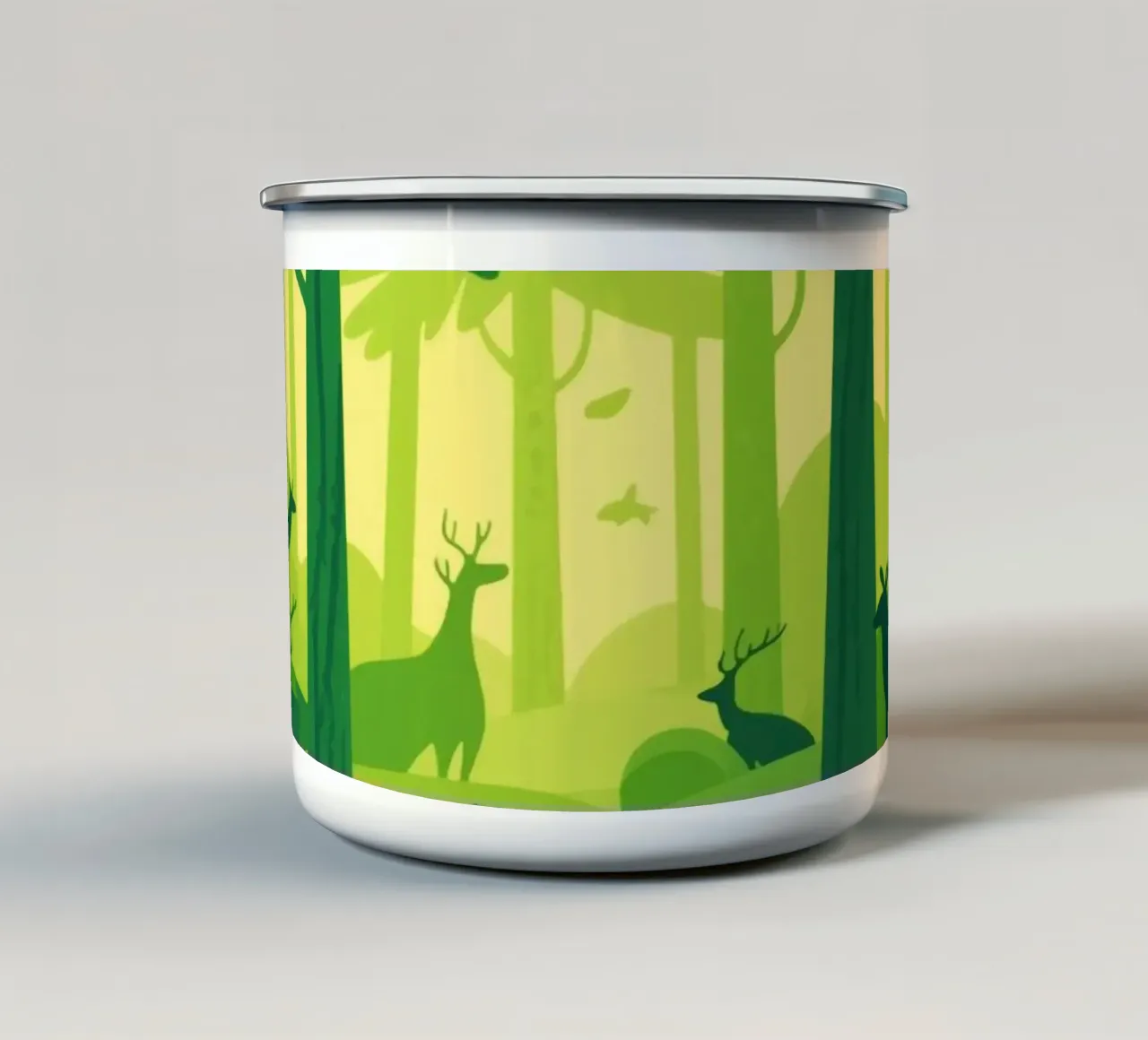 Foresta di animali tazza in smalto da knowledge