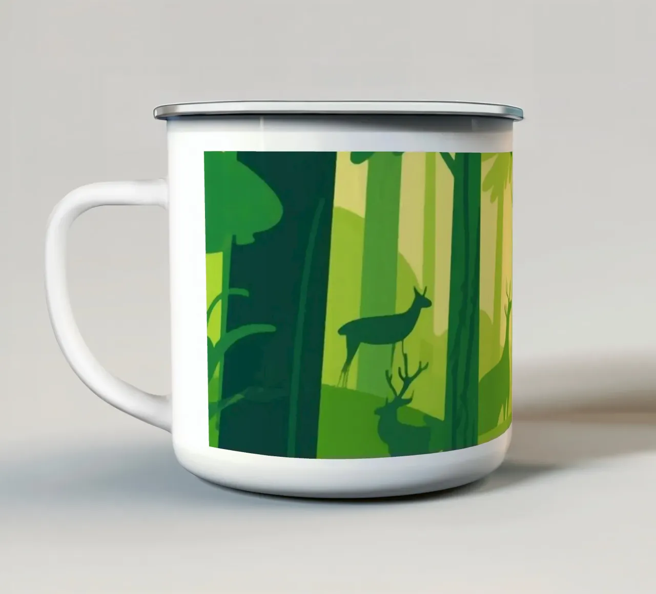 Foresta di animali tazza in smalto da knowledge
