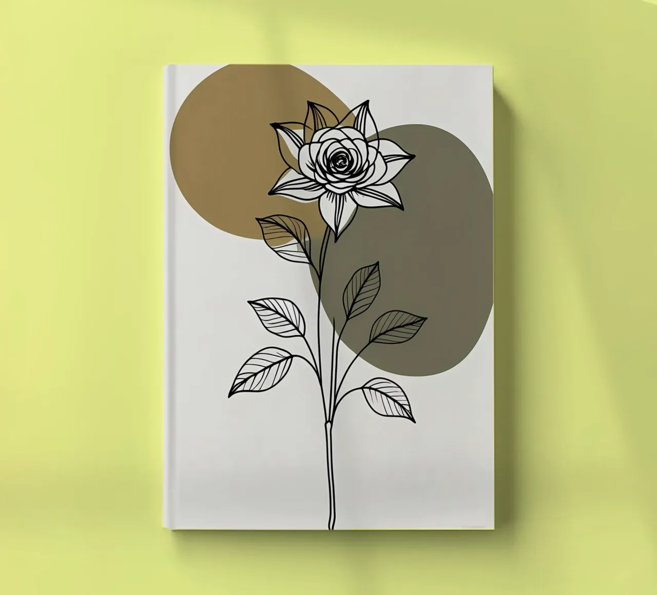Dessin au trait minimaliste d'une seule fleur d'Amaryllis carnet de notes de Bloom And Brush