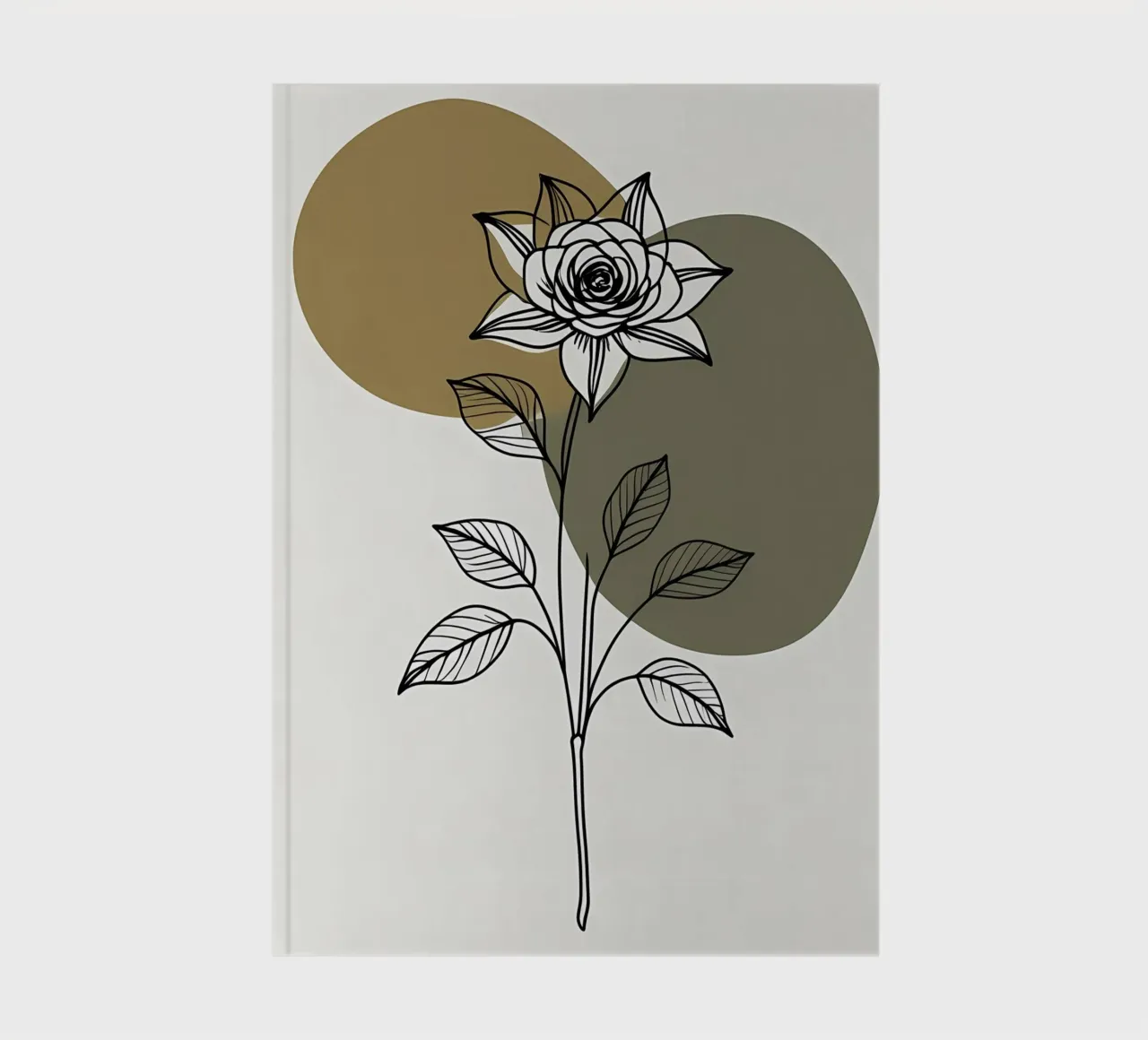 Dessin au trait minimaliste d'une seule fleur d'Amaryllis carnet de notes de Bloom And Brush