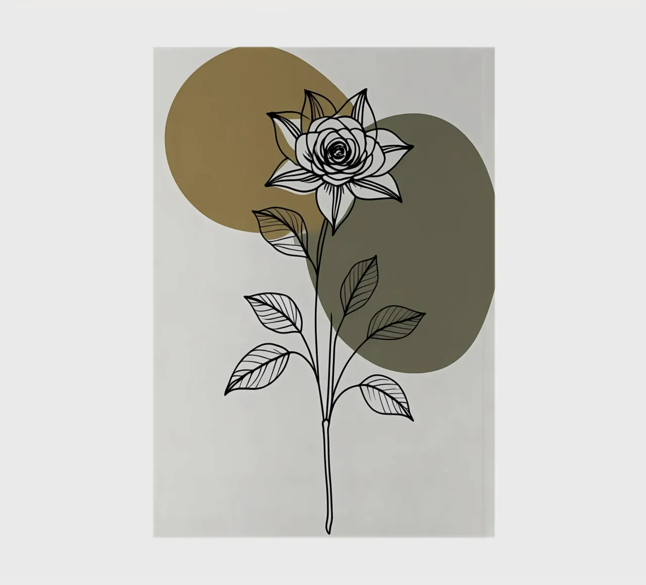 Dessin au trait minimaliste d'une seule fleur d'Amaryllis carnet de notes de Bloom And Brush