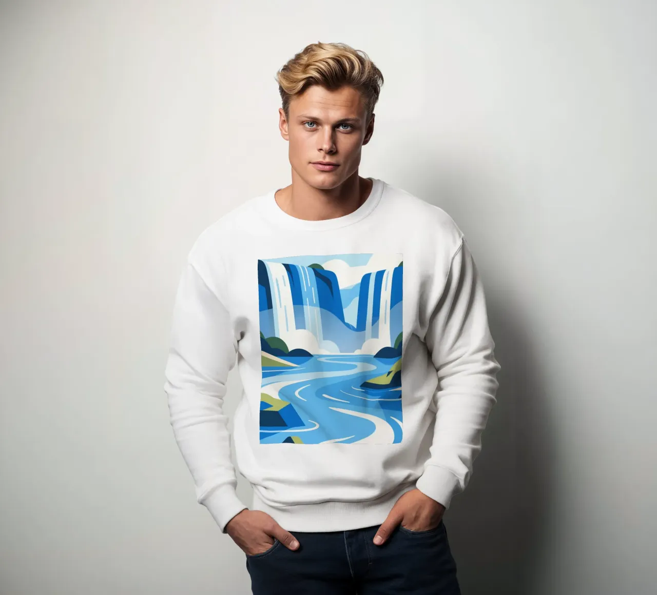 waterfall sweatshirt by knowledge