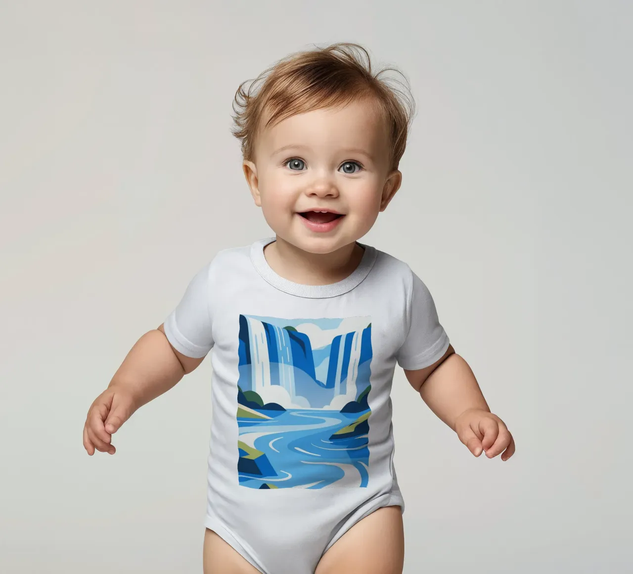 cascata body neonato maniche corte da knowledge