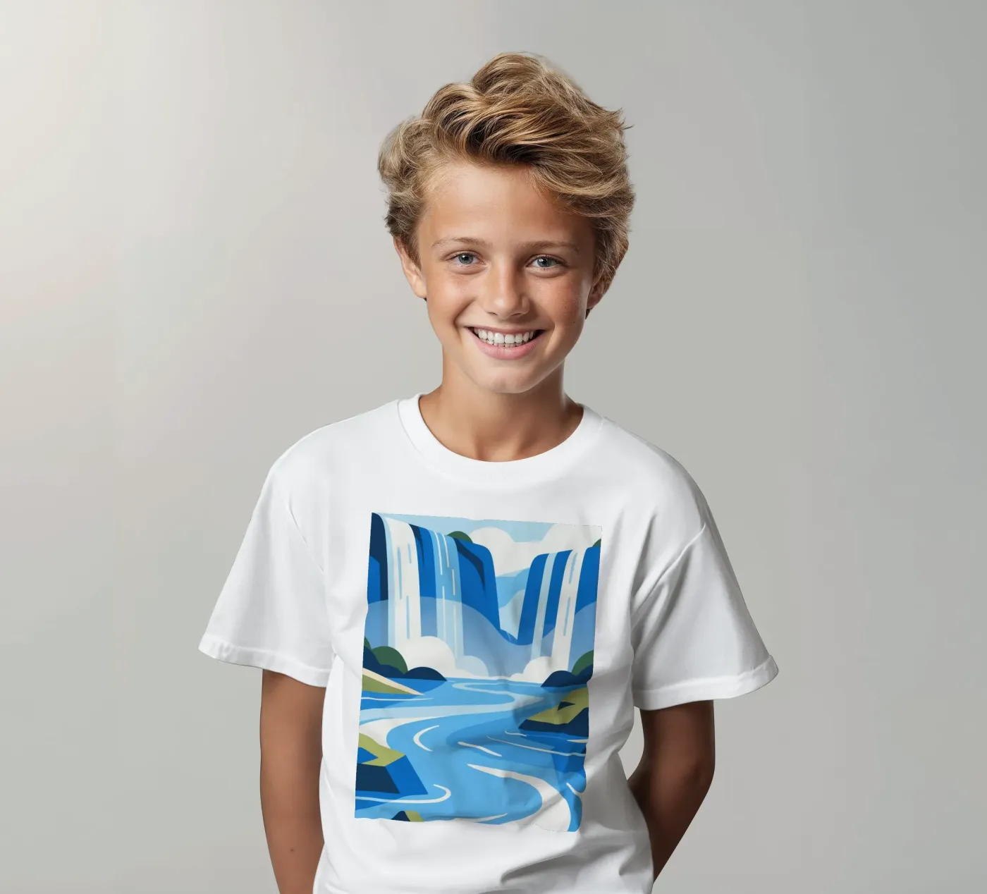 cascata t-shirt bambini da knowledge