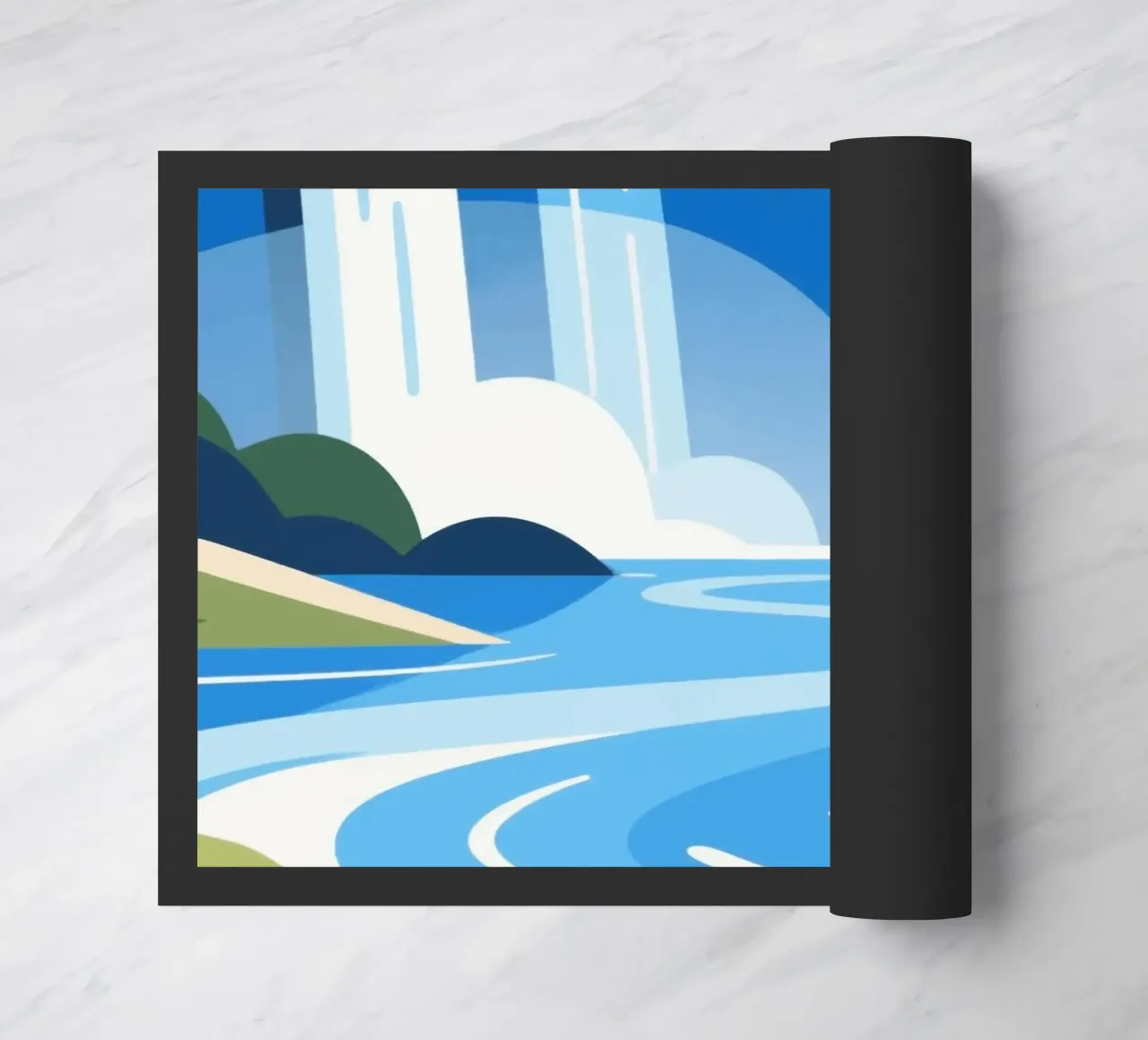 waterfall doormat by knowledge