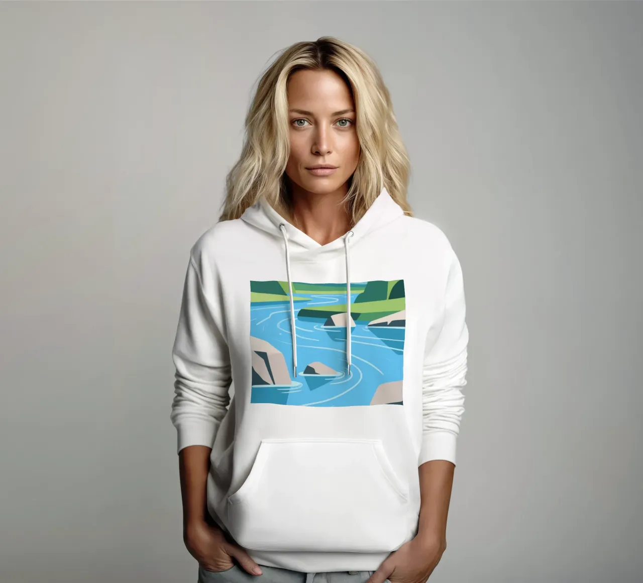 Fiume felpa con cappuccio da knowledge