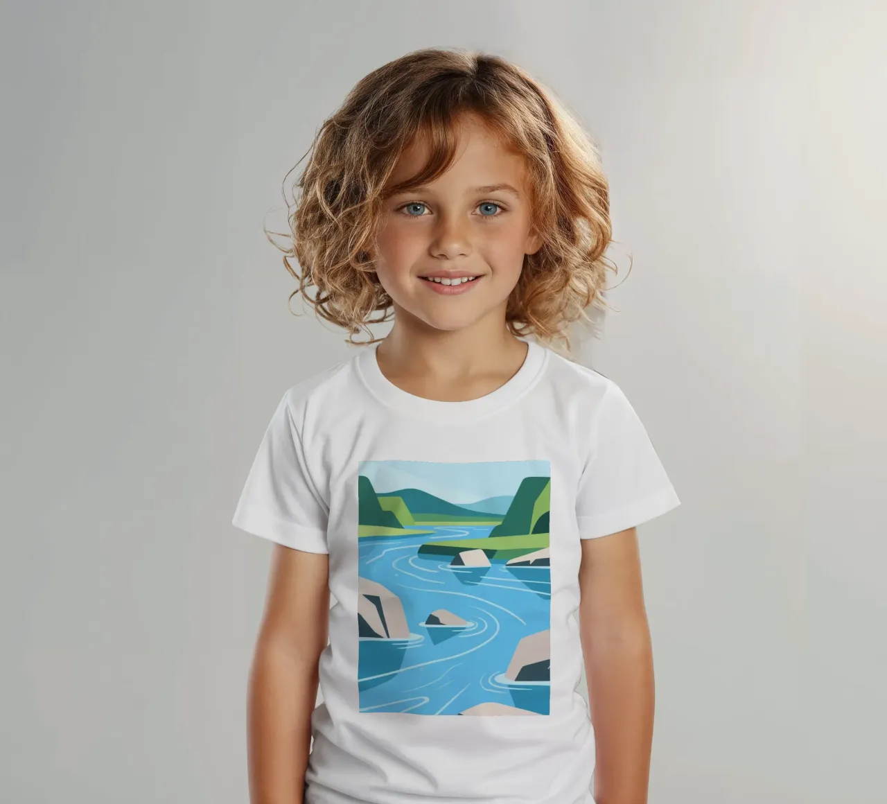 Fiume t-shirt bambini da knowledge