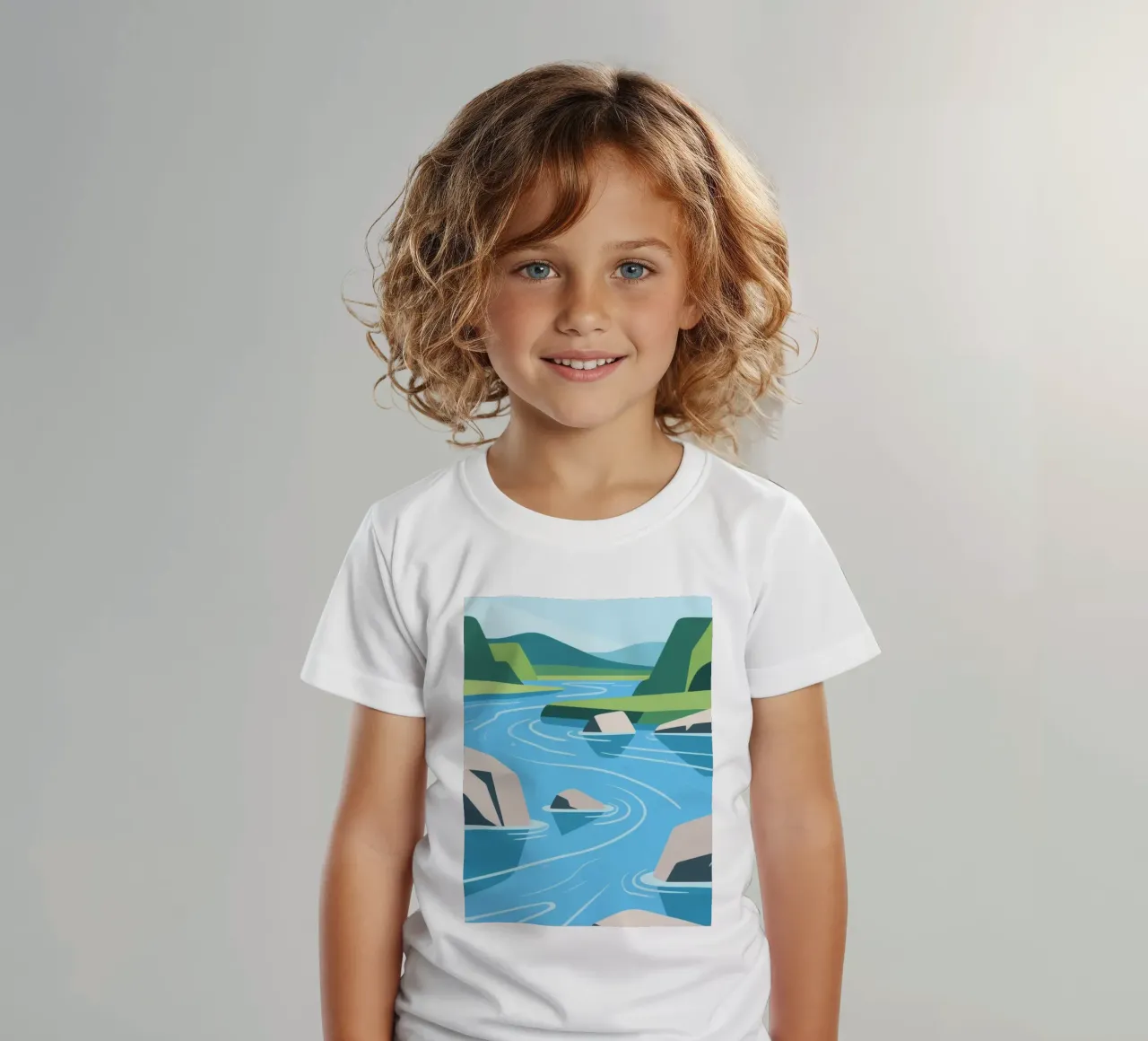 Fiume t-shirt bambini da knowledge