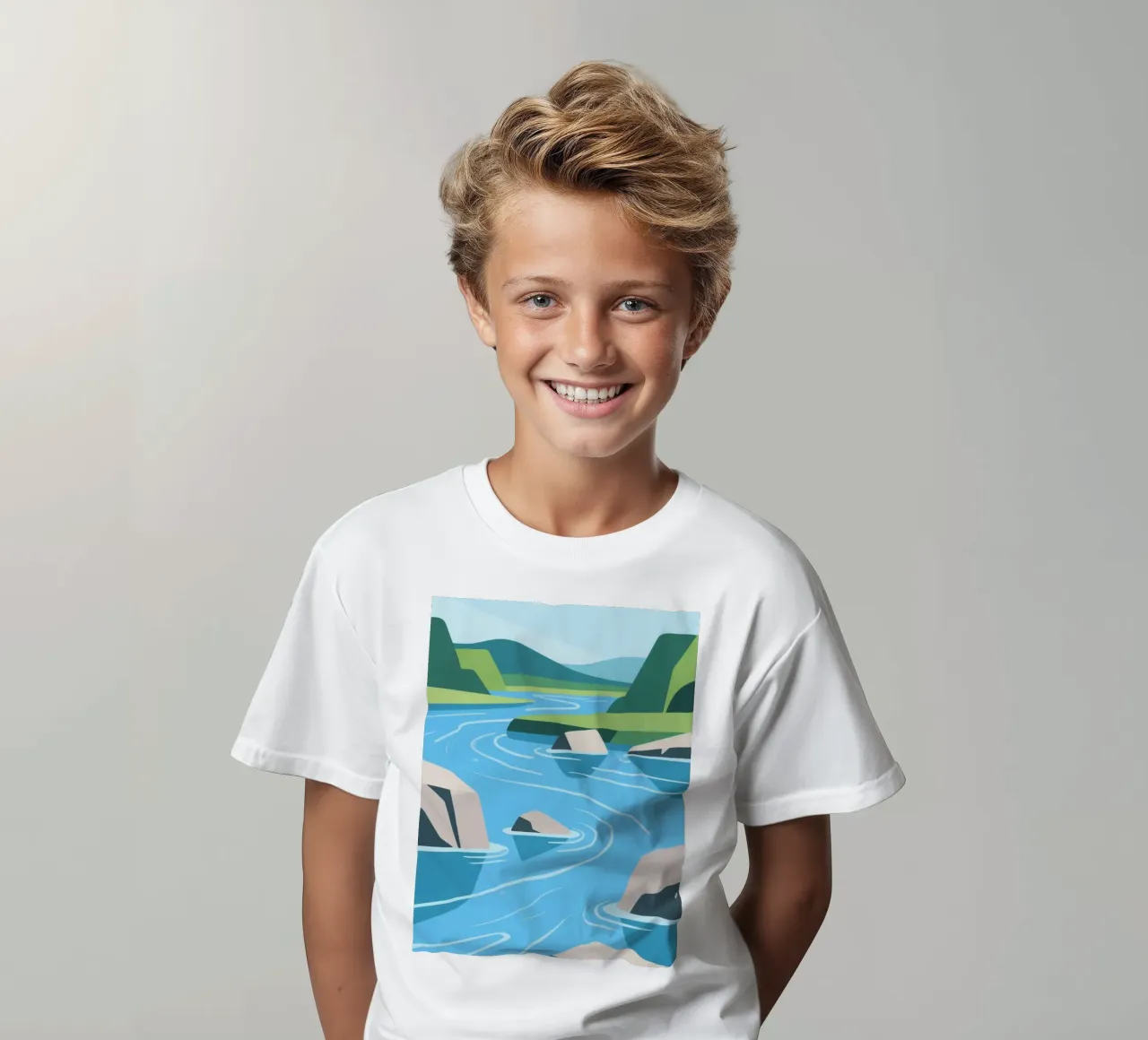 Fiume t-shirt bambini da knowledge