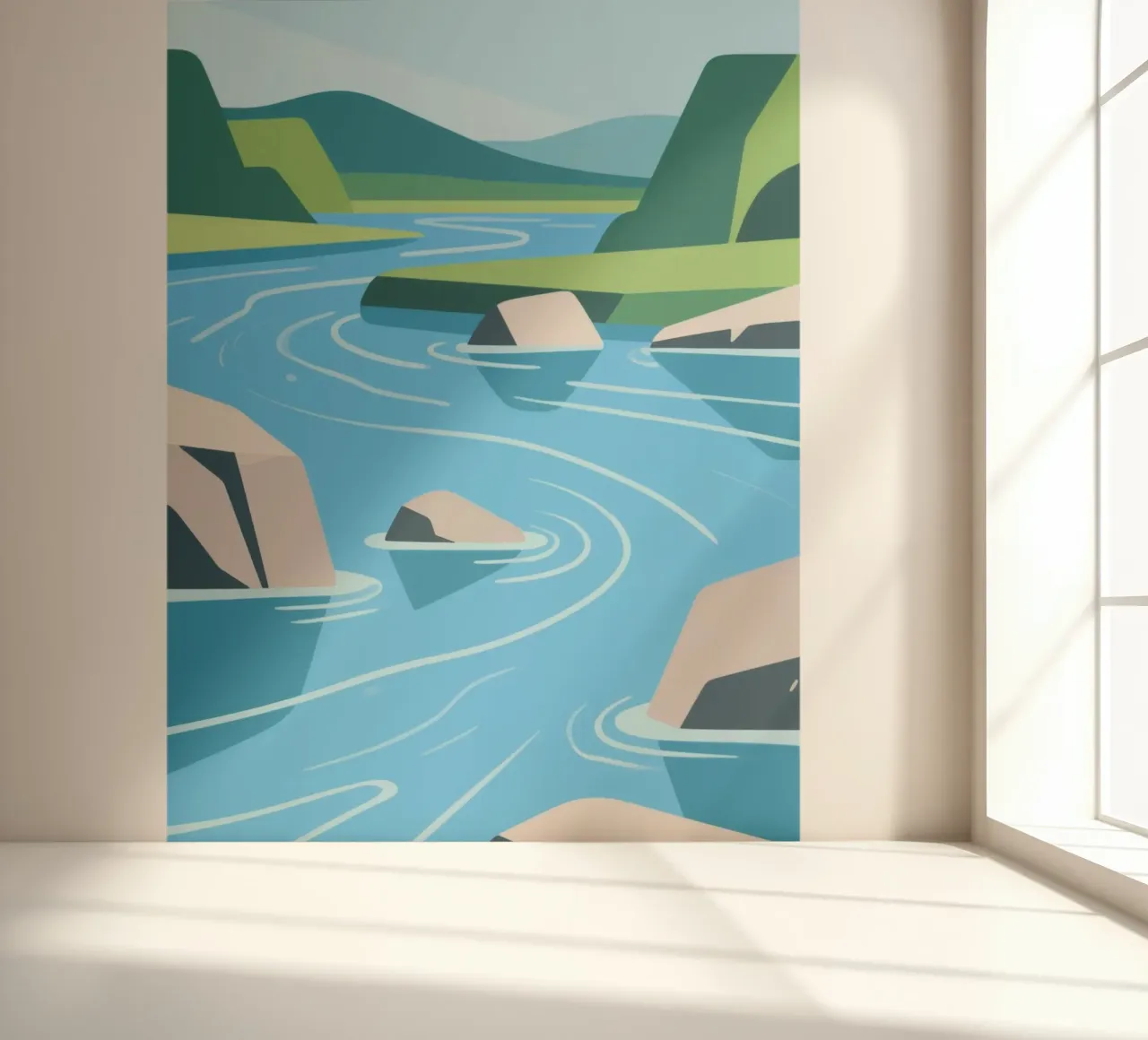 Rivier fotobehang van knowledge