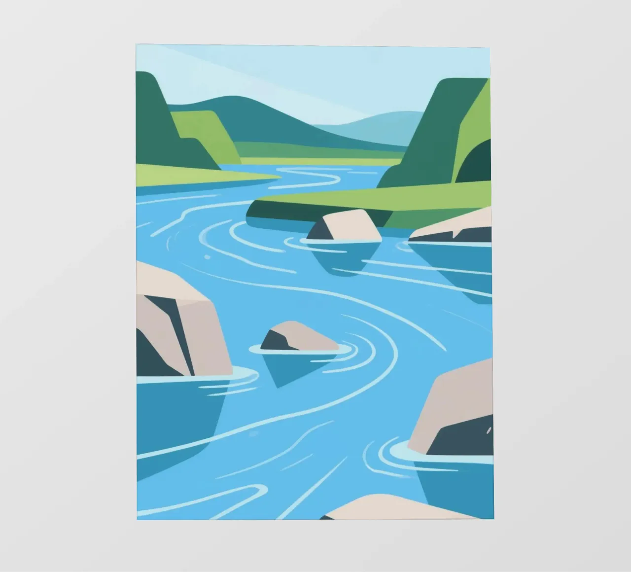 Rivier fotobehang van knowledge