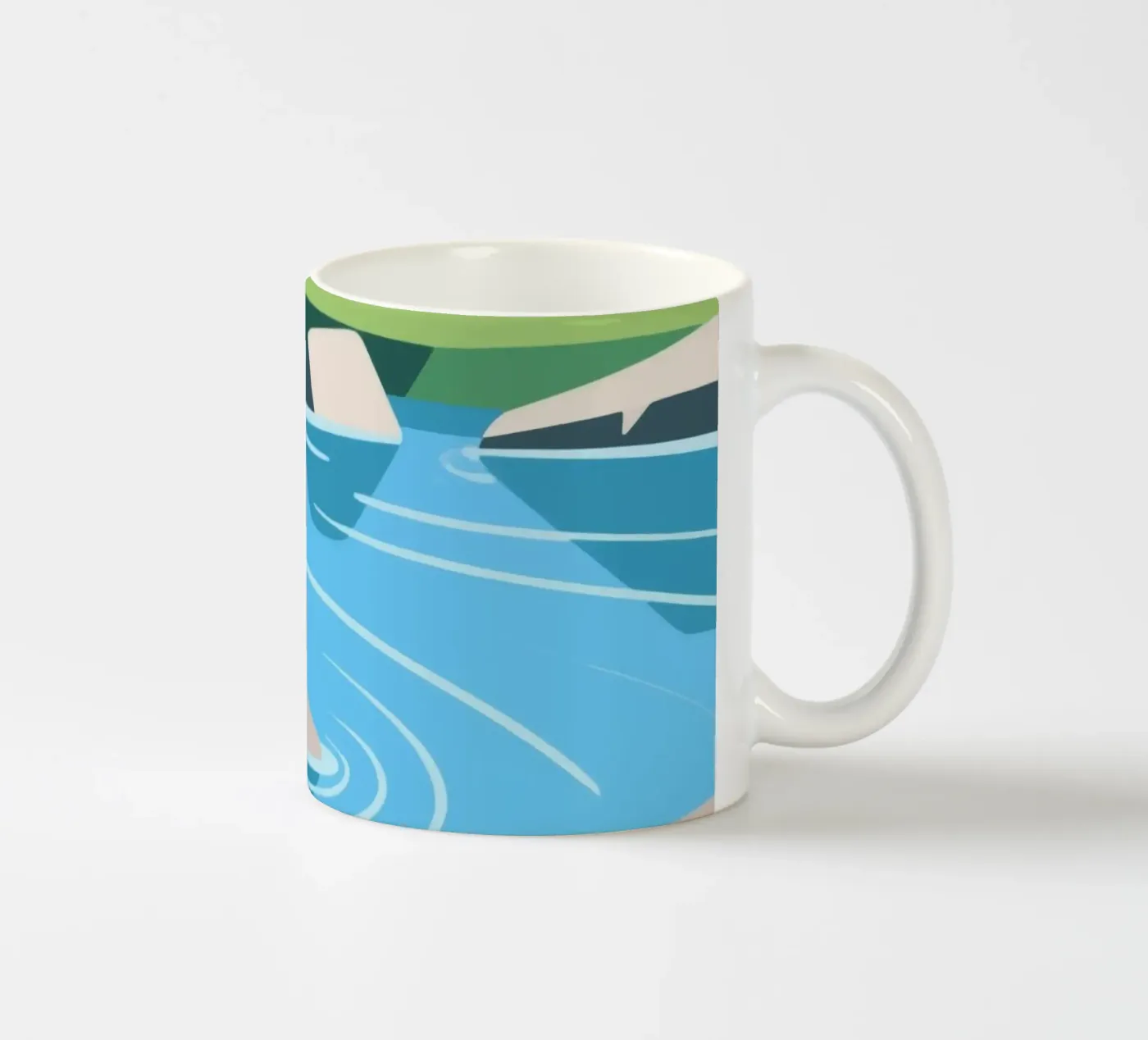 River ceramic mug by knowledge