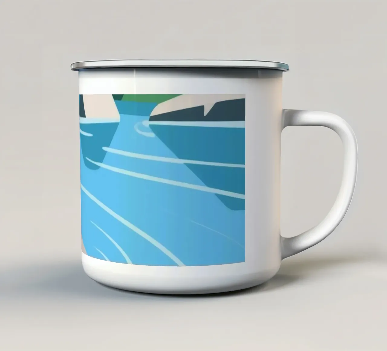 Fiume tazza in smalto da knowledge