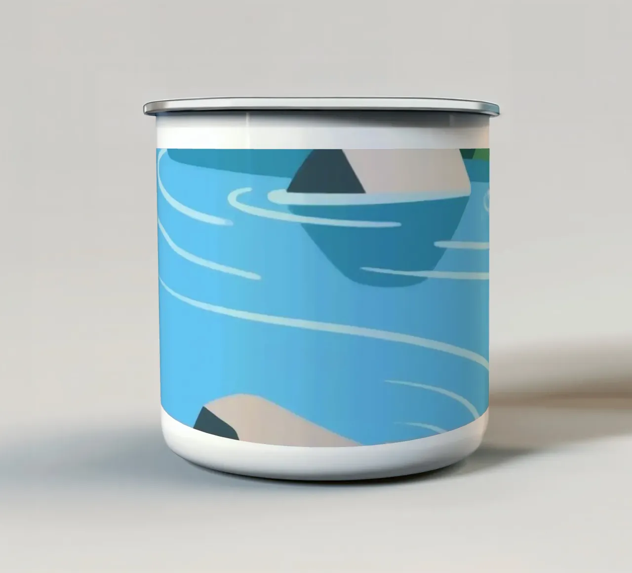 Fiume tazza in smalto da knowledge