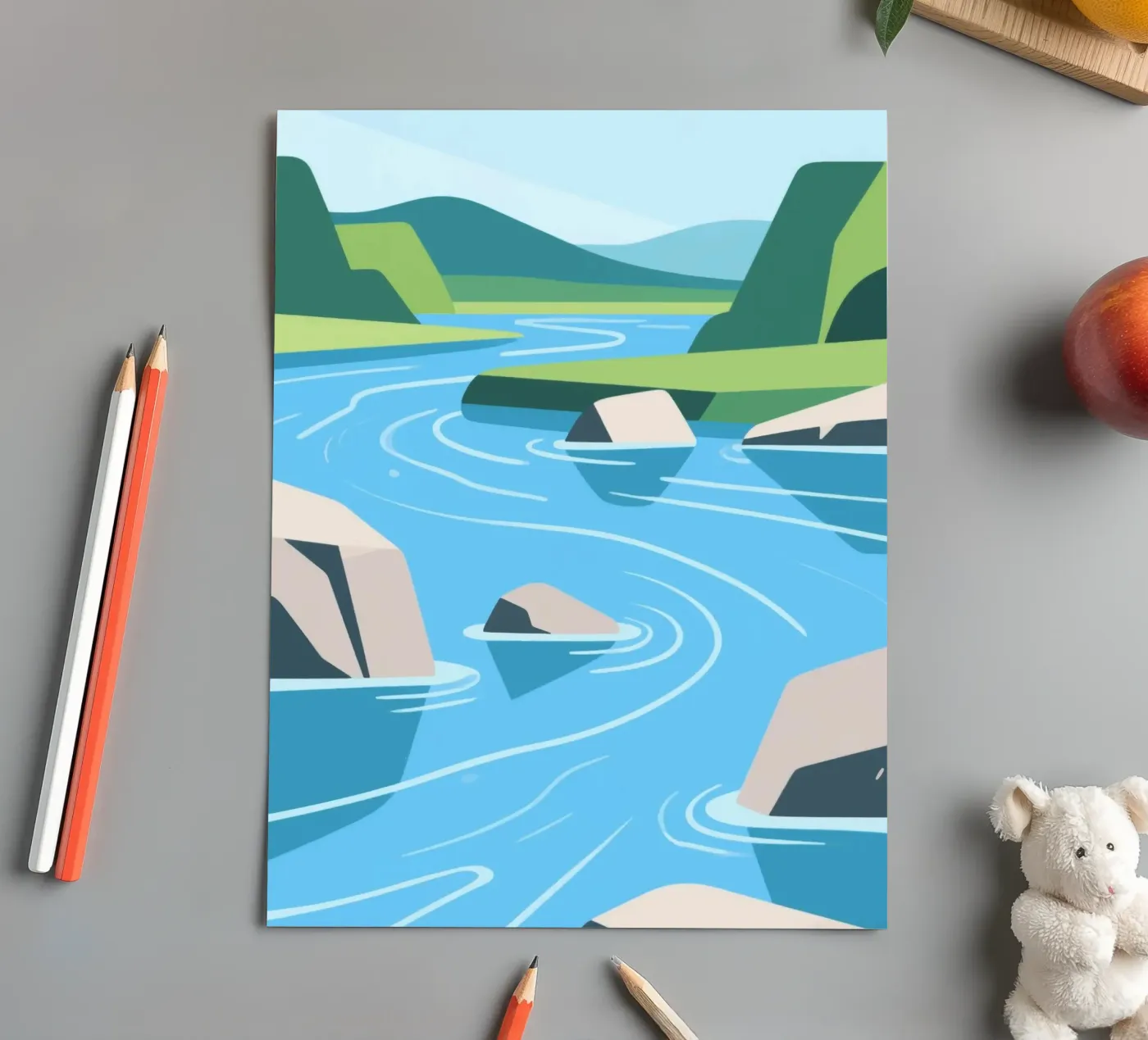 Fiume foglio adesivo da knowledge