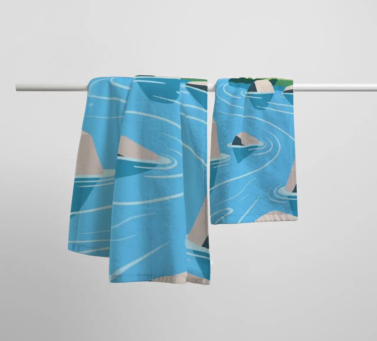 Fiume asciugamano da bagno da knowledge