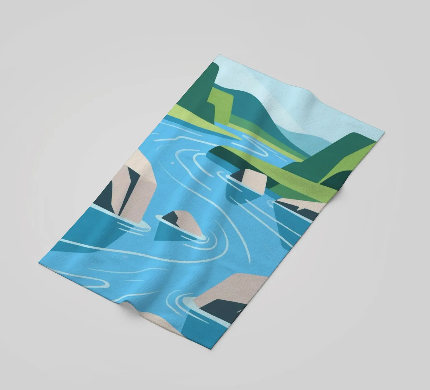 River serviette de plage de knowledge