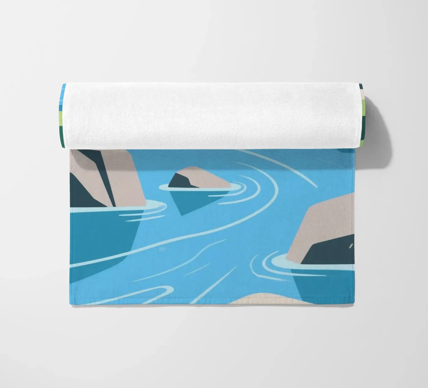 River serviette de plage de knowledge